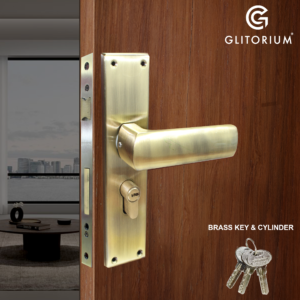 GLITORIUM M LOCK S D (KEY & CYLINDER BRASS) ANTIQ FINISH BRASS AS-01 MEDIUM 08