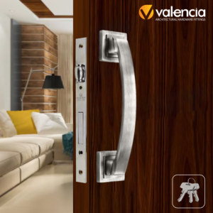 VELENCIA PULL HANDLE W/LOCK ZINC ALLOY PH SS V-121 - LARGE 10