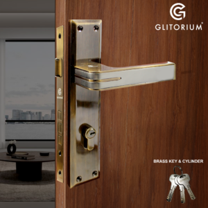 GLITORIUM M LOCK S D (KEY & CYLINDER BRASS) BK SATIN BRASS 404 CHERRY LARGE 10