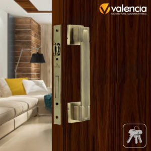 VELENCIA PULL HANDLE W/LOCK ZINC ALLOY PH AB V-2021 - LARGE 10