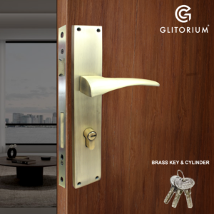 GLITORIUM M LOCK S D (KEY & CYLINDER BRASS) ANTIQ FINISH BRASS PENTA LARGE 10