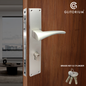 GLITORIUM M LOCK S D PENTA SS FINISH BRASS (KEY & CYLINDER BRASS) SS FINISH BRASS PENTA MEDIUM 08