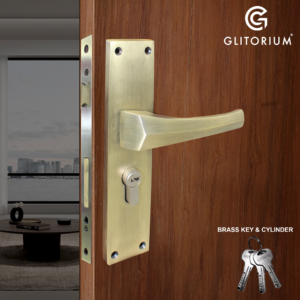 GLITORIUM M LOCK SD (KEY & CYLINDER BRASS) ANTIQ FINISH BRASS HELLOWIN LARGE 10