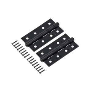 BUTTS HINGES MEN POWDER COATED BLACK WITH SCREW
