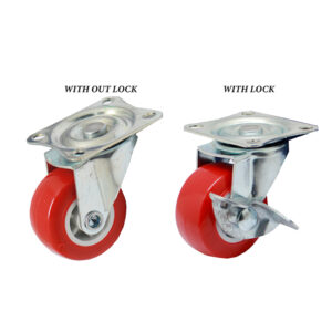 CASTER WHEEL RED FLAT TYPE