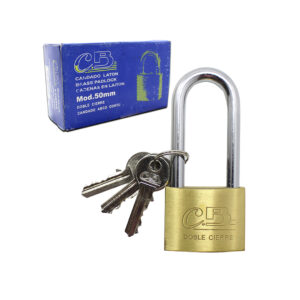 CB BRASS PAD LOCK LONG SHACKLE (BRASS KEY) 40-MM CHINA