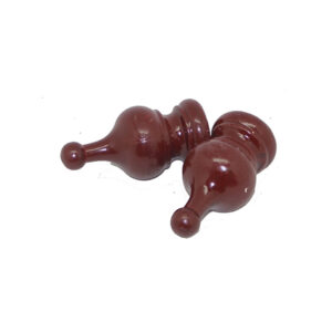 CURTAIN BAR END CUP WOOD MAHOGANY COLOUR