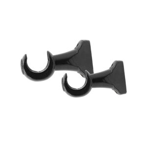 CURTAIN BAR WALL HOOK WOOD BLACK COLOUR