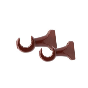 CURTAIN BAR WALL HOOK WOOD MAHOGANY COLOUR