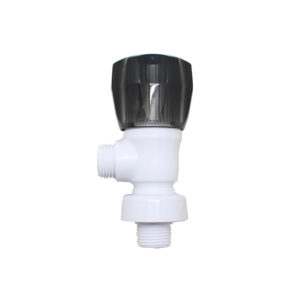 DKI ANGLE VALVE PLASTIC ROUND BLACK HANDLE 137AC56D MALAY