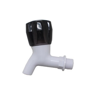 DKI BIB TAP PLASTIC ROUND BLACK HANDLE 124BT56D MALAYSIA