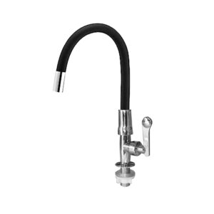 FAUCET SWAN NECK TAP BLACK FLEXIBLE TYPE TASTEFUL LIFE