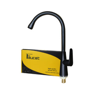 FAUCET SWAN NECK TAP LEVER TYPE (1013-A9) BLACK