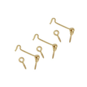 GATE HOOKS BRASS PLATED