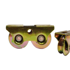 GATE WHEEL DOUBLE YELLOW V-GROOVE SINGLE BEARING