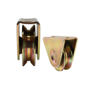 GATE WHEEL SINGLE YELLOW ZINC PLATED