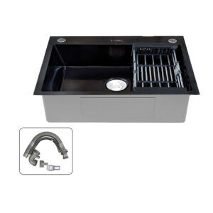 MAC HANDMADE SINK SQUARE HEAVY SS BLACK