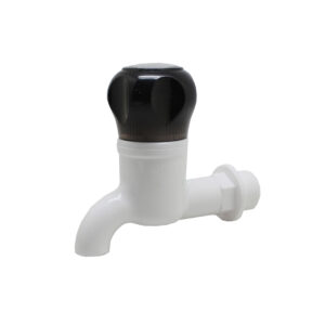 MAC PLUS BIB TAP PLASTIC ROUND BLACK HEAD 15MM