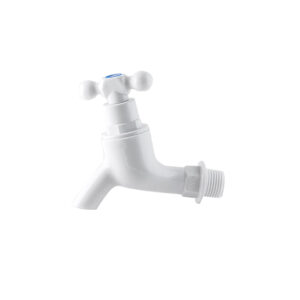 MAC PLUS BIB TAP PLASTIC T HANDLE WHITE