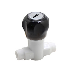 MAC PLUS STOP TAP PLASTIC ROUND BLACK HEAD 15MM