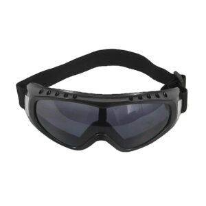 SAFETY GOGGLE BLACK GLASS ELASTIC STRAP 14668-10 CHINA