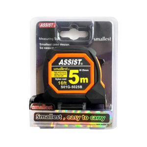 STEEL TAPE ASSIST SMALLST ABS+TPR CASE S01G-5025B-5m-25mm