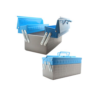 TOOL BOX METAL BLUE & GREY SMALL 14" (35 X 16 X16 CM) 3TRAY